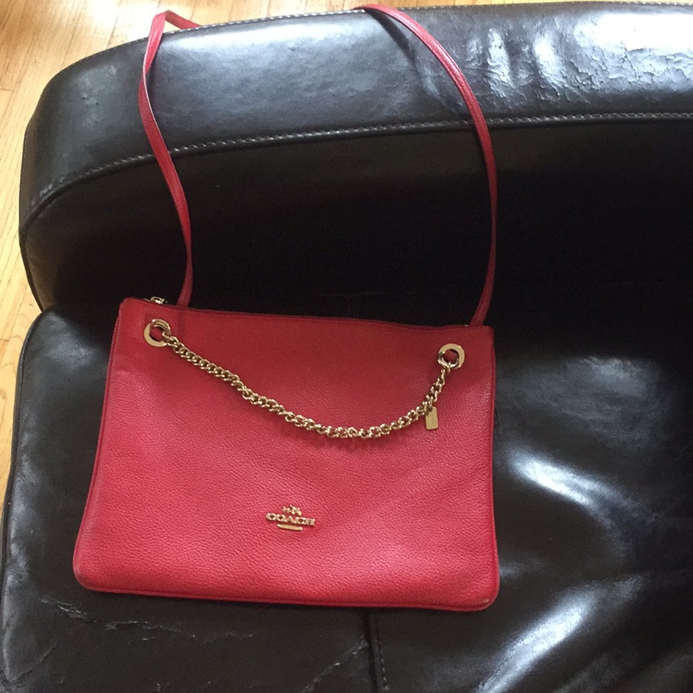 Convertible Coach crossbody leather bag